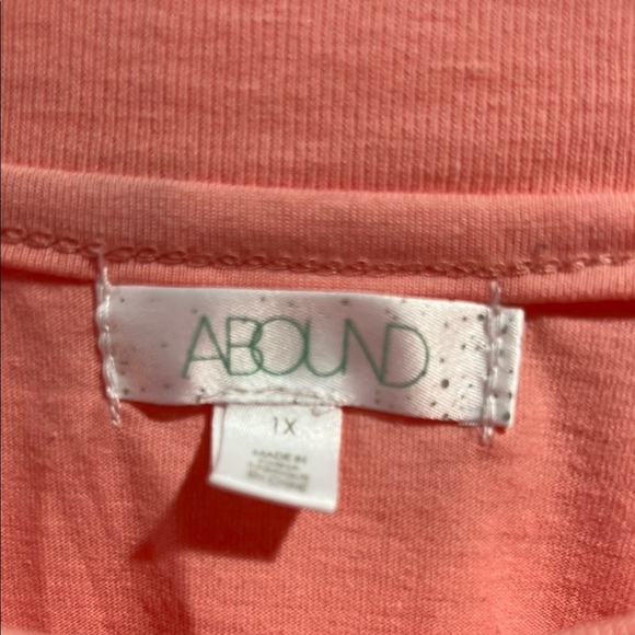 Abound Peach Crop Top Beach Screen print 1X NWOT - Picture 2 of 6
